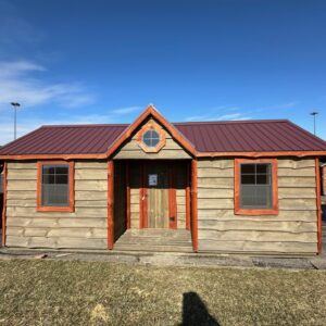 10X22 RUSTIC VICTORIAN CABIN/ FULLY WIRED, INSULATED, VINAL FLOORING, PINE SIDING AND CEILING