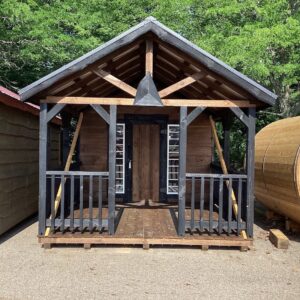 10X26 RUSTIC CABIN/GAZEBO COMBO