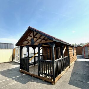 10X26 RUSTIC CABIN/GAZEBO COMBO /SOLD